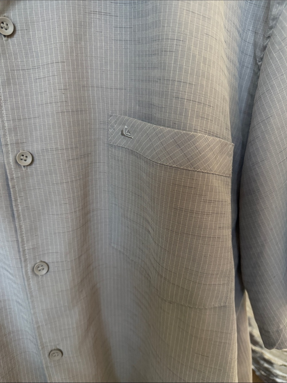 Quiksilver Short-Sleeve Button-Down Shirt in Light Gray - Picture 4 of 5